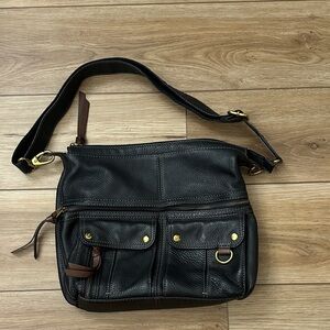 Fossil Black Leather Bag